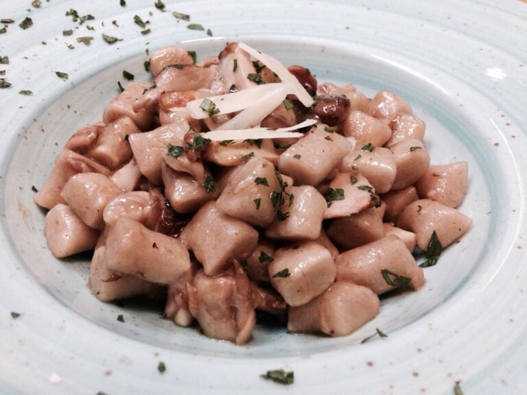 Grandi Gnocchi al teff con Porcini e Marzolina di Esperia