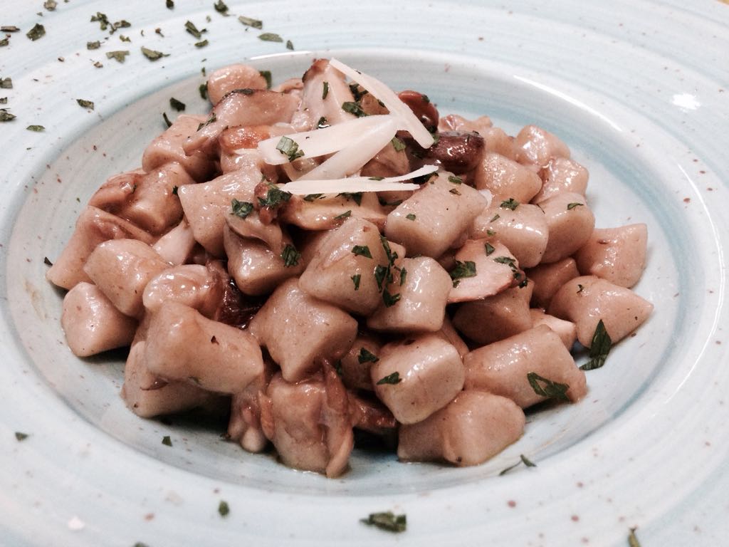 Grandi Gnocchi al teff con Porcini e Marzolina di Esperia
