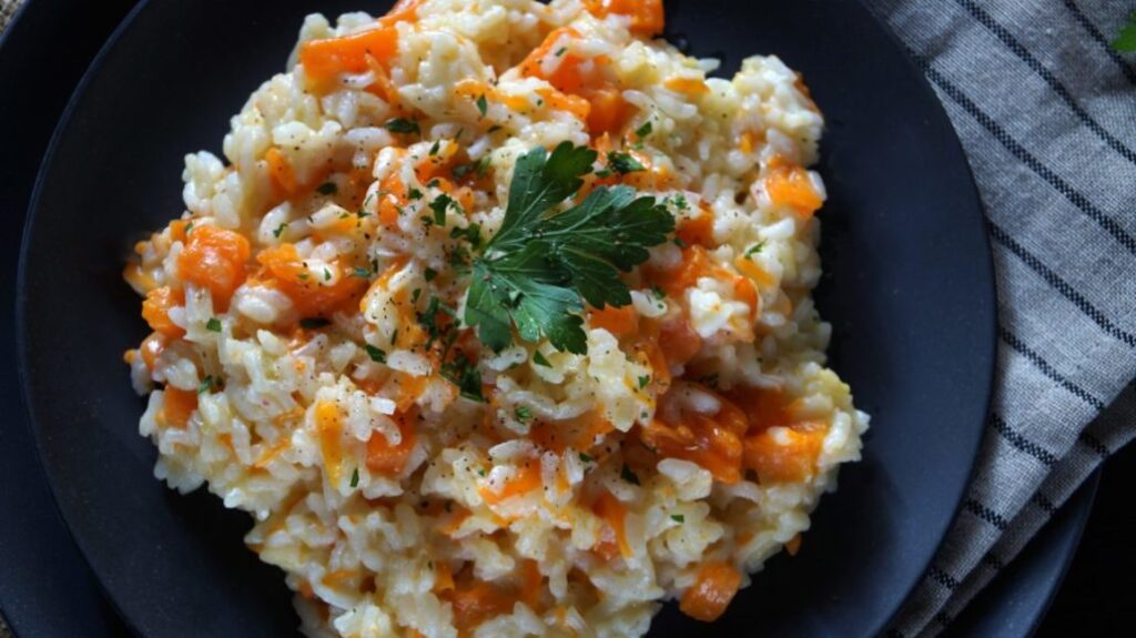Risotto alla zucca e latte di cocco