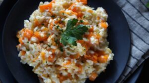 Risotto alla zucca e latte di cocco