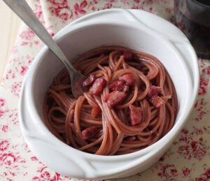 Spaghettoni del carrettiere al cabernet doc di Atina