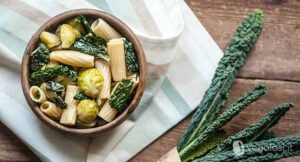 Tortiglioni con Cavolini di Bruxelles e Cavolo Nero