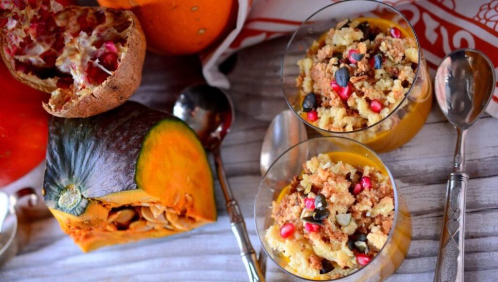 Verrine di zucca crumble