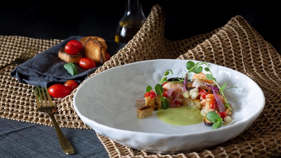 La panzanella con frutti di mare