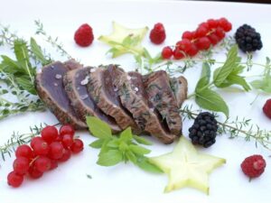 Filetto di tonno ai frutti di bosco