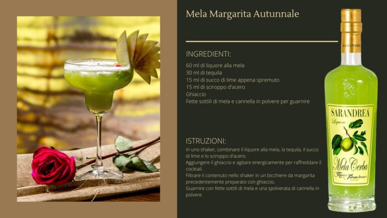 Cocktail con liquore alla mela verde
