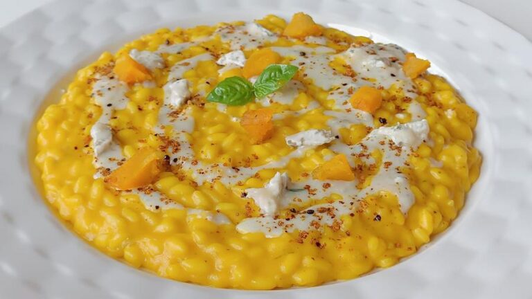Risotto alla zucca con basilicapra e liquirizia