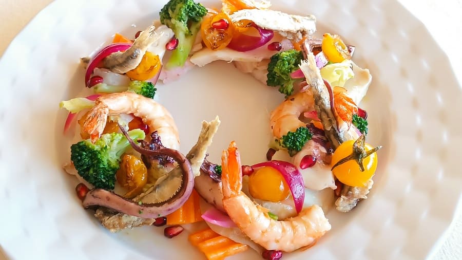 un secondo di gusto con la ghirlanda natalizia