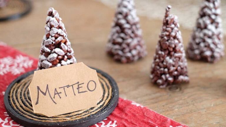 alberi al cioccolato di Natale