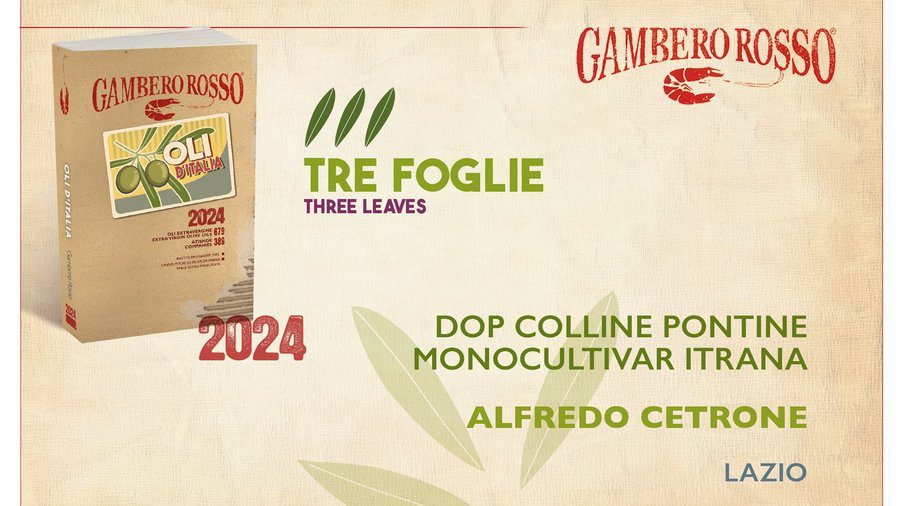 Tre foglie all'Azienda agricola Alfredo Cetrone, Gambero Rosso