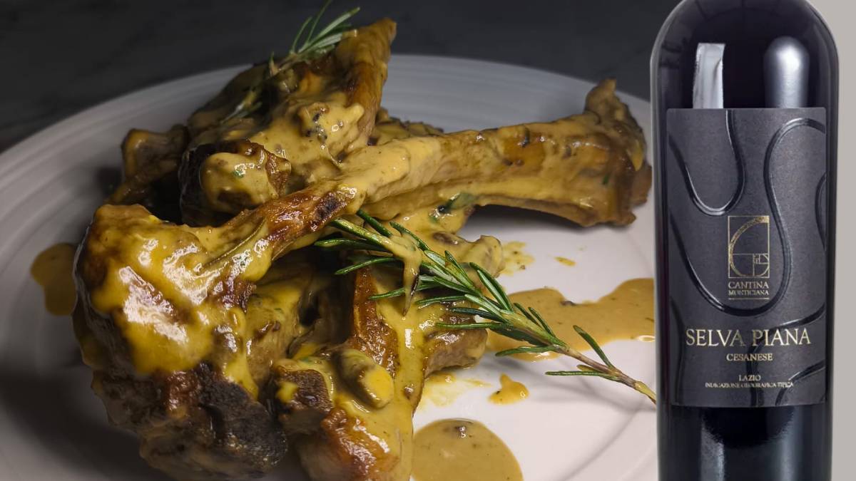 Abbacchio brodettato: abbinamento con il Cesanese "Selva Piana" della Cantina Monticiana