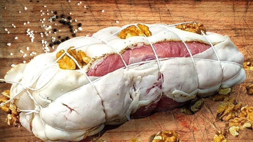 Filetto di suino ai carciofi e noci