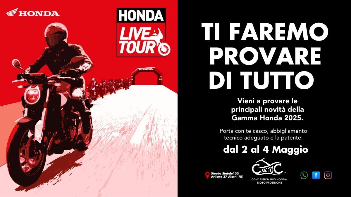 Honda Live Tour 2025 ad Alatri
