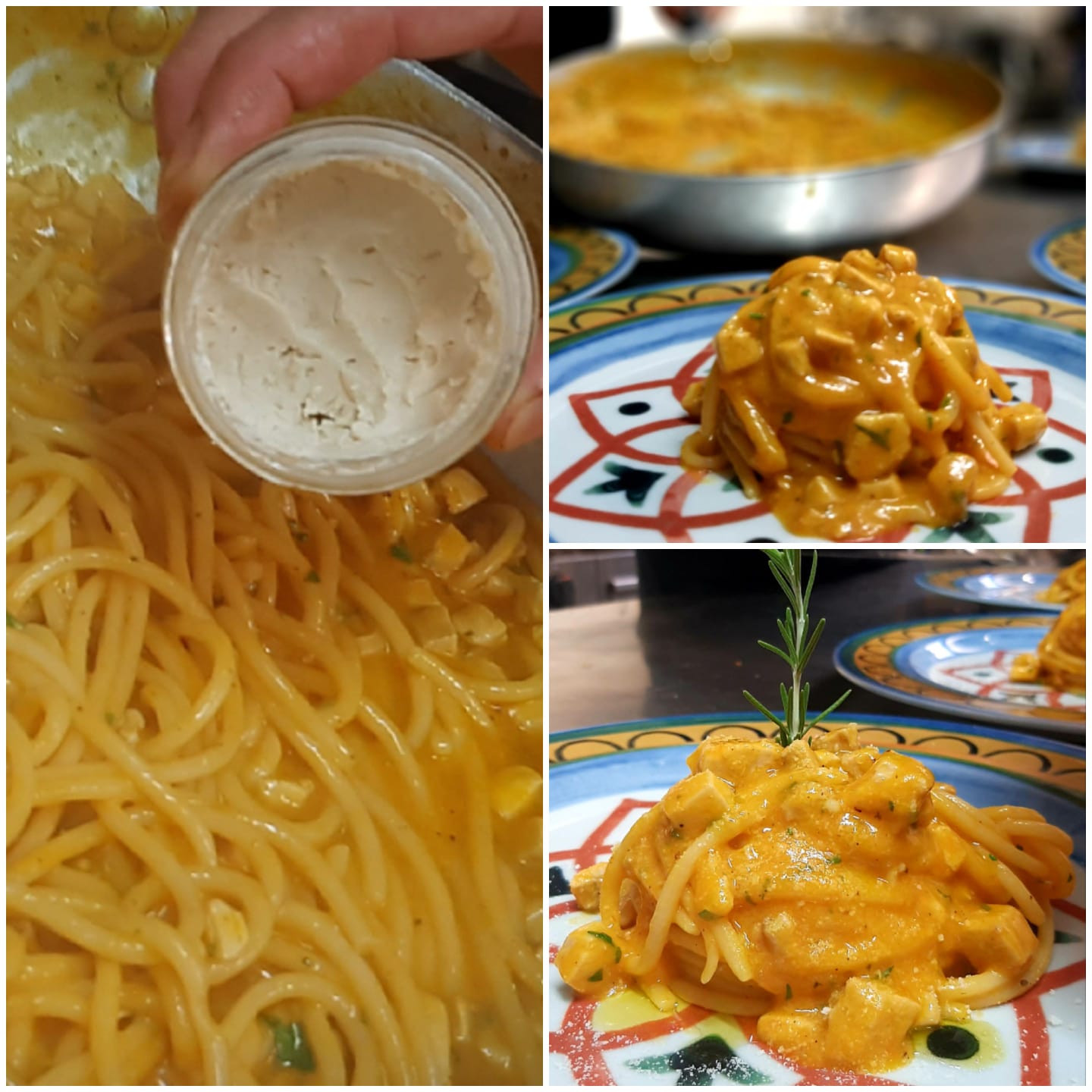 La CarboMare di Fausto Ferrante: quando il mare incontra la Carbonara. Il mare che si fa cremoso, come una vera carbonara.