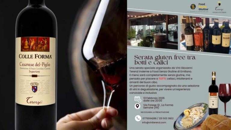 Cantine Terenzi, una serata gluten free per vivere il vino senza esclusioni