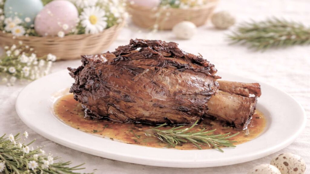 Stinco di maiale al vino rosso