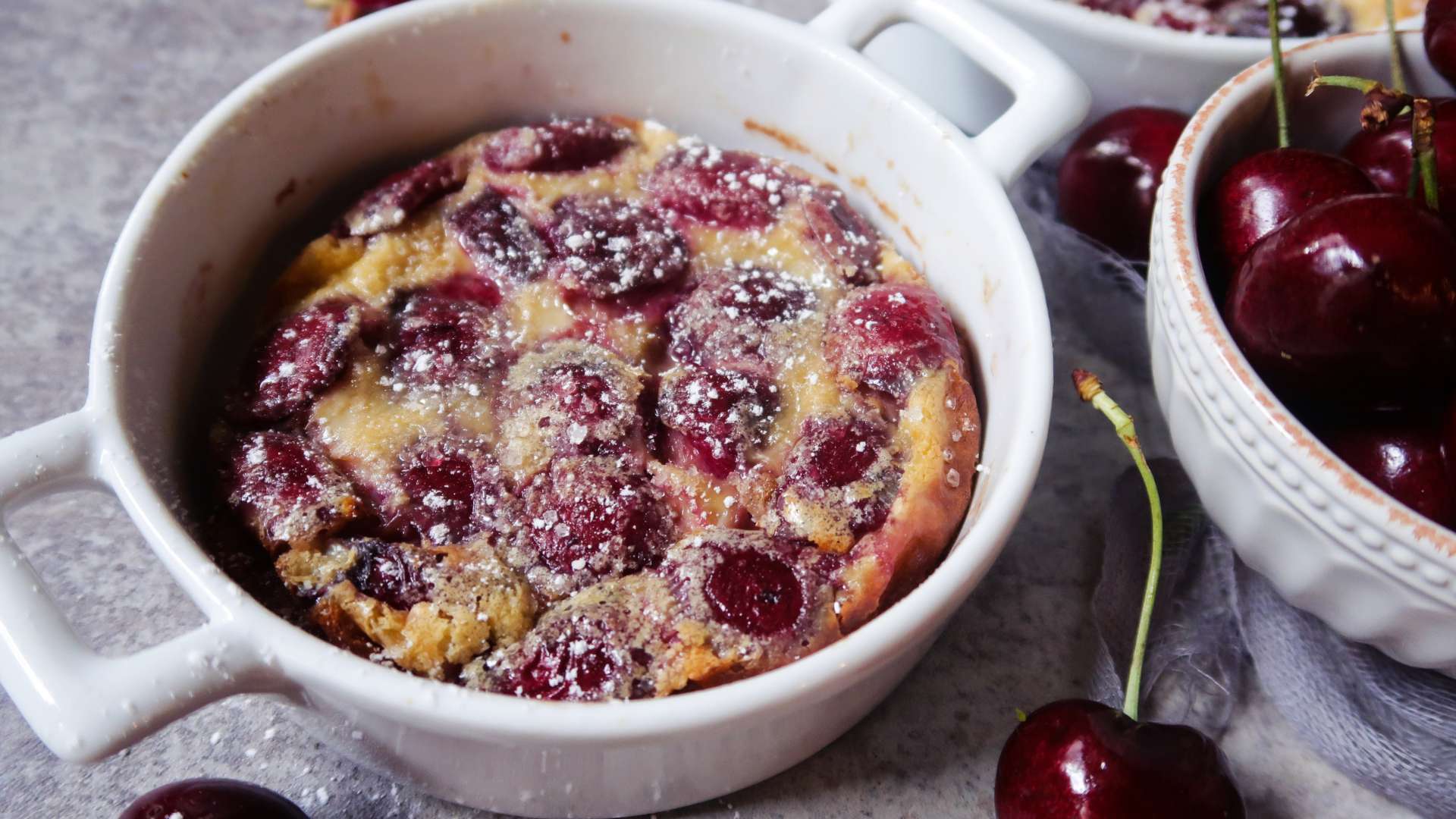 Clafoutis alle ciliegie e limone