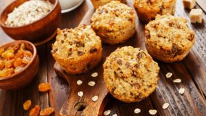 Muffin avena e yogurt morbidezza semplice per la colazione