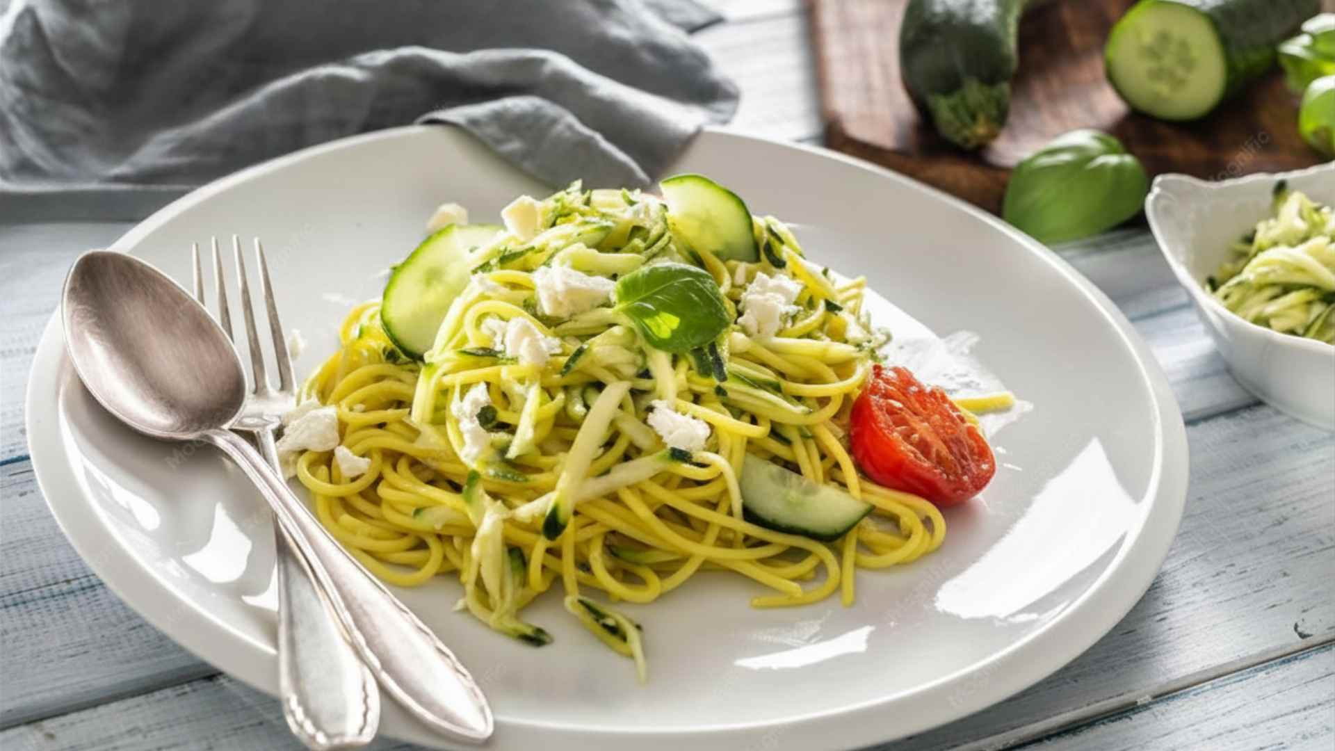 Ricetta del giorno spaghetti cremosi con zucchine, limone e pecorino