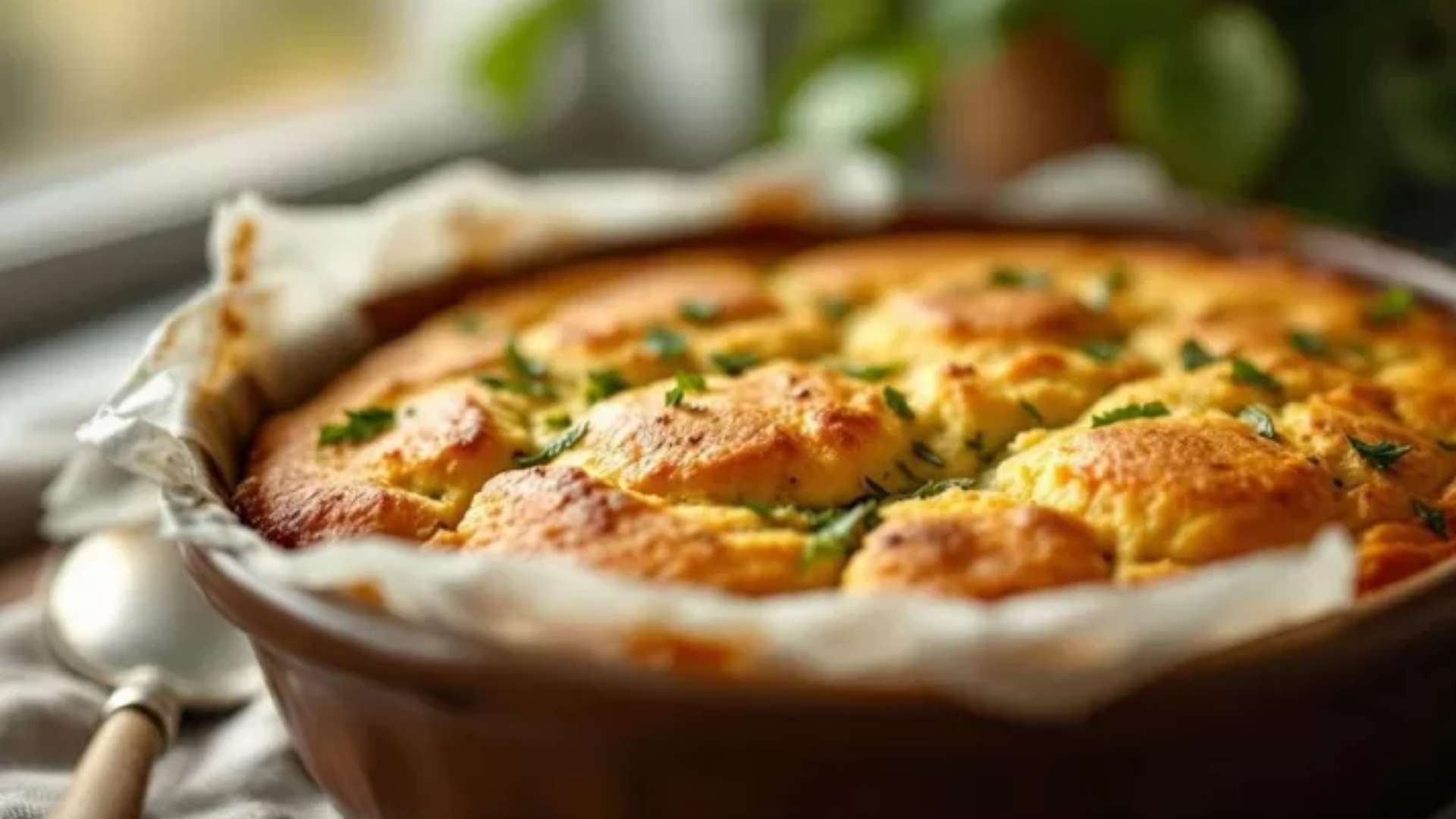 Tortino soffice di zucchine, cipollotti e ricotta