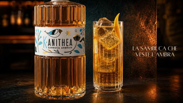 K·Anithea, la sambuca ambrata che riscrive l’eleganza