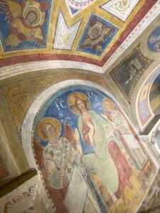 La Cripta della Chiesa di Sant’Agnese in Agone. E. Cisterna, Cristo tra i santi arcangeli Michele e Gabriele Foto Webuild Image Library